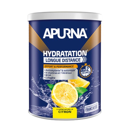 Boisson APURNA Hydratation Longue Distance Citron Pot de 500g