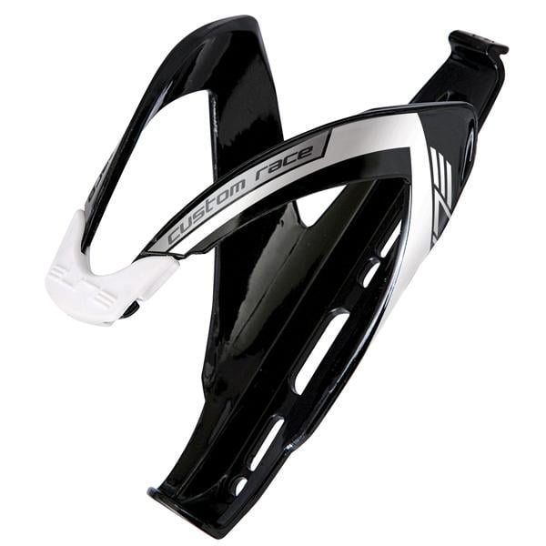 Porte bidon ELITE Custom Race+ Noir Glossy, Blanc graphic