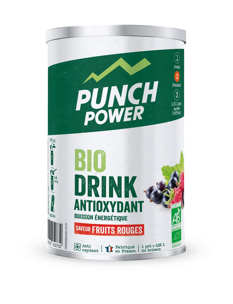 Boisson Punch Power BIO-Drink Antioxydant Fruits Rouge 500Gr