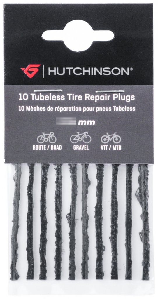 Mèches HUTCHINSON pour Pneus Tubeless 1.5mm (sachet de 10 Mèches)