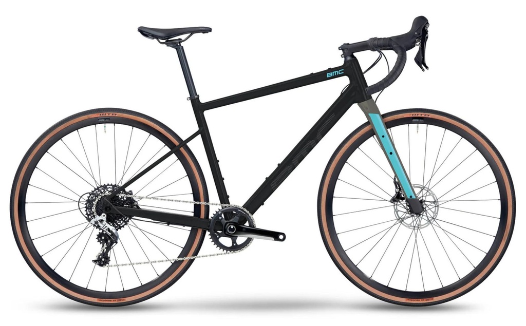 Vélo route BMC Roadmachine AL X TWO Shimano GRX 400 Black/Turquoise