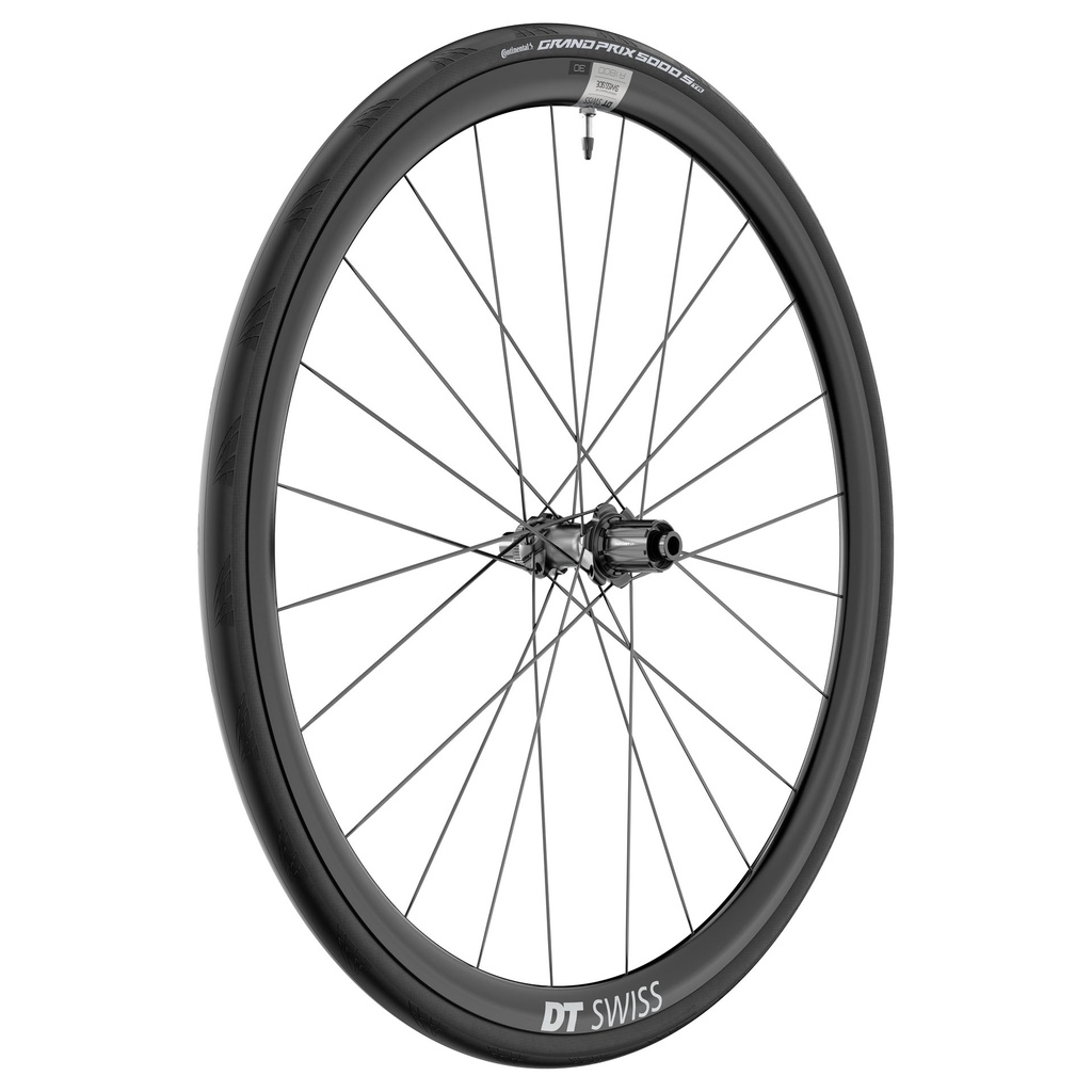 Roue Arrière DTSWISS A1800 Spline CL 12x142 Shimano (livrée avec pneu Continental GP5000 Tubeless)