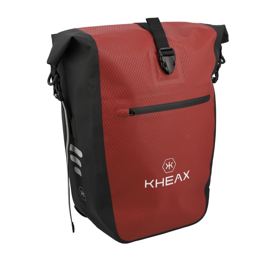 Sacoche KHEAX IZOARD porte bagage Lie de Vin étanche 60X30X17cm - 31 litres