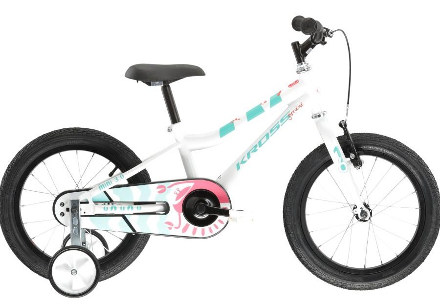 Vélo KROSS MINI 3.0 16" Blanc/Vert/Corail