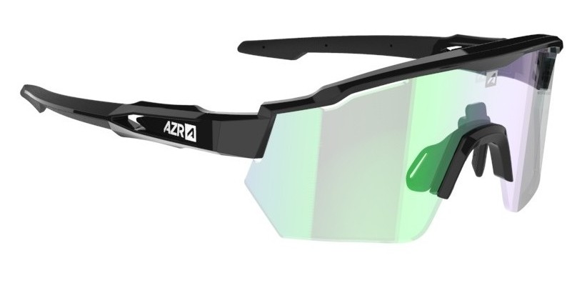 Lunettes AZR Kromic Race rx Noire vernie / écran kromic vert multicouche
