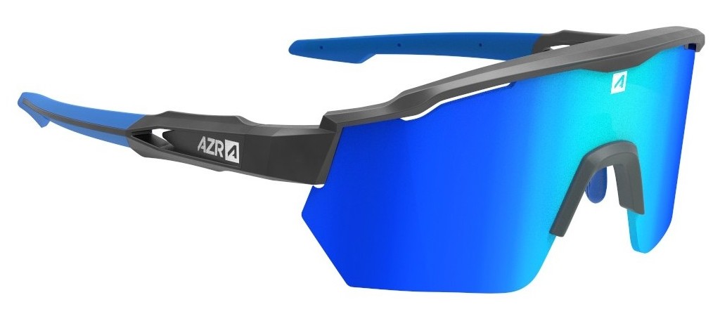Lunettes AZR RX Race Carbone mate / Ecran Hydrophobe Bleu Multicouche