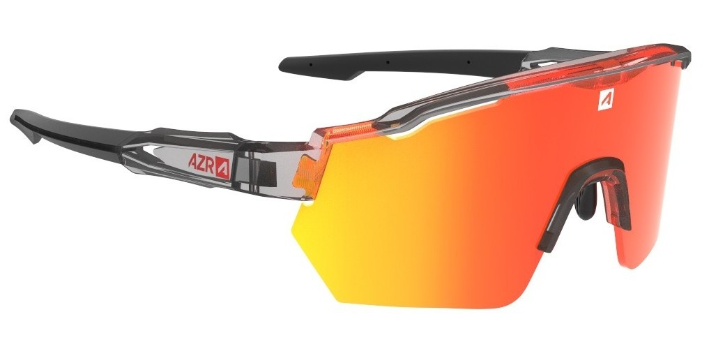 Lunettes AZR RACE RX Crystale Grise Noire vernie / Ecran Hydrophobe Rouge Multicouche