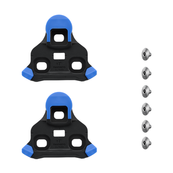 Paire de Cales SHIMANO Route Bleu CL-SL120 SPD-SL (2° d'Angle)
