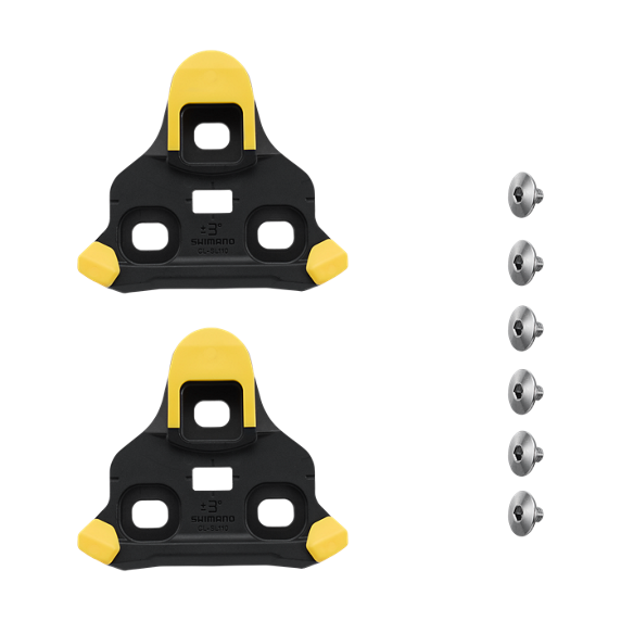 Paire de Cales SHIMANO Route Jaune CL-SL110 SPD-SL (6° d'Angle)