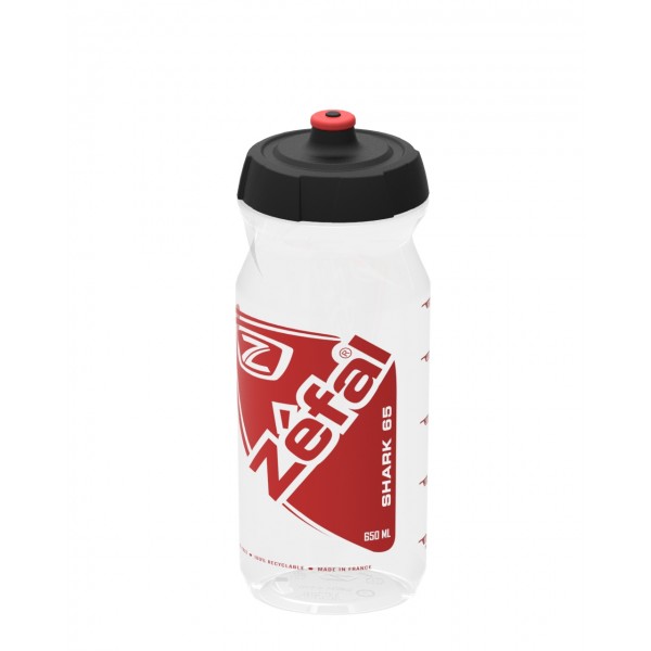 Bidon ZEFAL SHARK 65 - Translucide Marquage Rouge