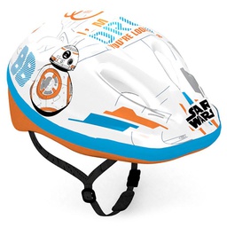 [515727] Casque Enfant DISNEY STAR WARS Blanc / Bleu / Orange avec réglage occipital (54-58)