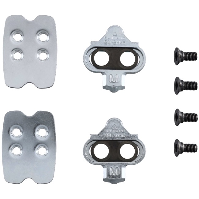 Paire Cales VTT SHIMANO Argent SM SH56 SPD Plaque de Fixation
