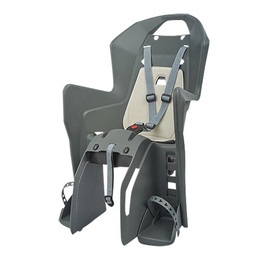 [499375-18285] Porte-bébé POLISPORT KOOLAH  sur porte bagage Charcoal coussin crème 22kgs max